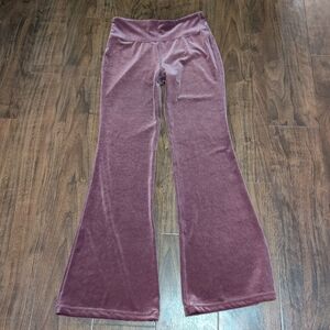 Athleta Kids XL Velvet Flare Pants in Dusty Purple Girls